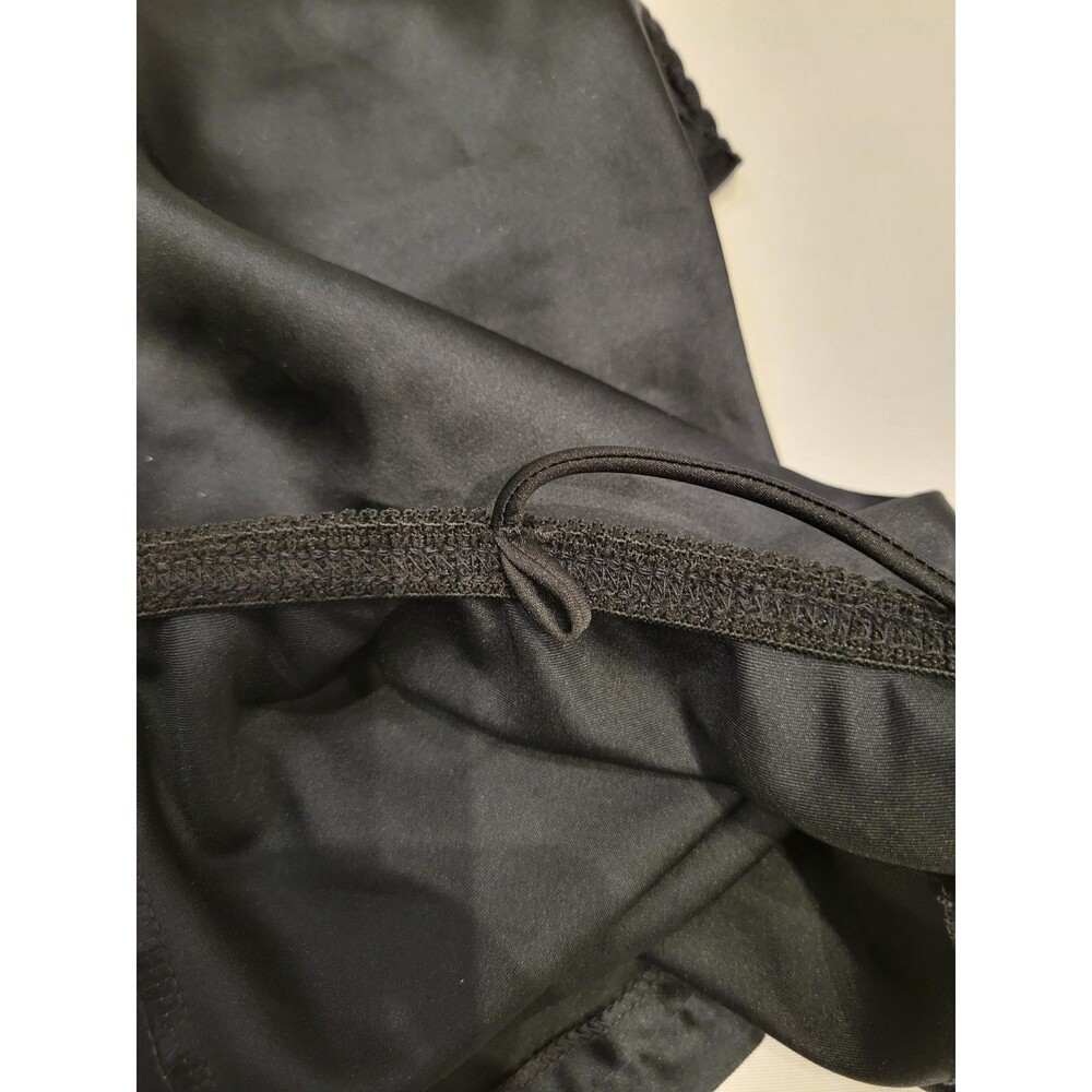 Vintage Deena Satin Cami Tag 38 Fits Like Medium Black Spaghetti Strap Pleated - Picture 5 of 9